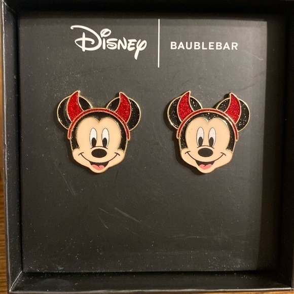 BaubleBar Mickey Mouse Devil Earrings - Picture 1 of 5